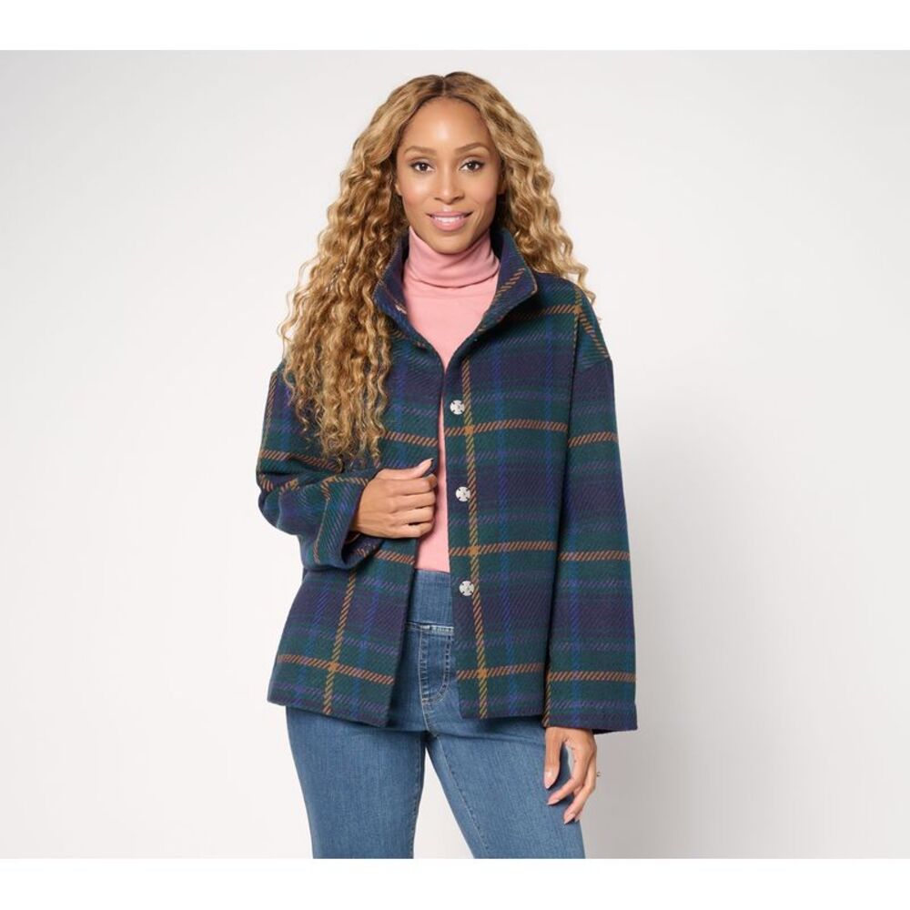 Susan Graver Women's Jacket Sz S Make Your Selection: Plaid Multi-colored